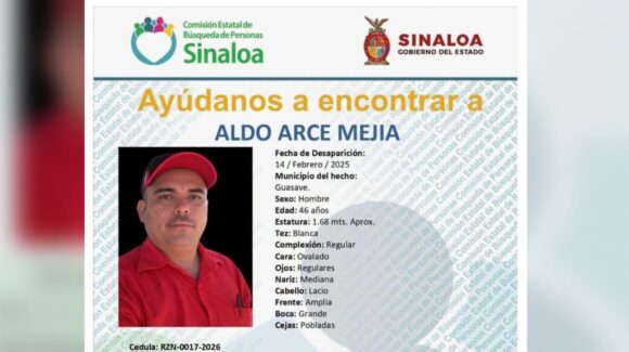Buscan a Aldo, desaparecido desde febrero de 2025 en Guasave, Sinaloa