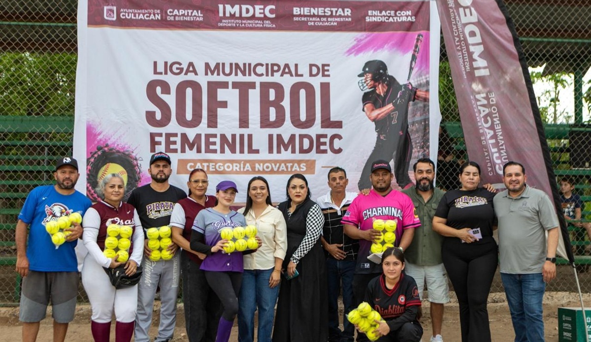 Inicia la Liga de Softbol Femenil Imdec 2026 en Quilá, en Culiacán