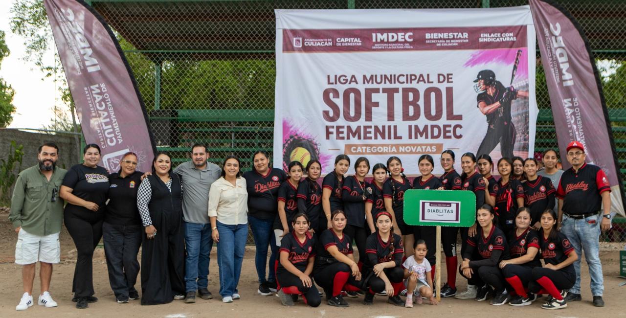 Inicia la Liga de Softbol Femenil Imdec 2026 en Quilá, en Culiacán