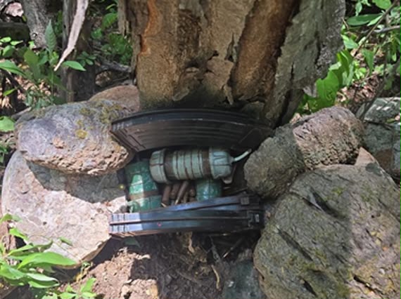 Explosivos y arsenal asegurado en zona rural de Mazatlán