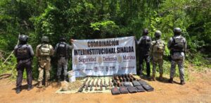 Localizan explosivos y armas de alto poder durante operativo de Concordia y Mazatlán