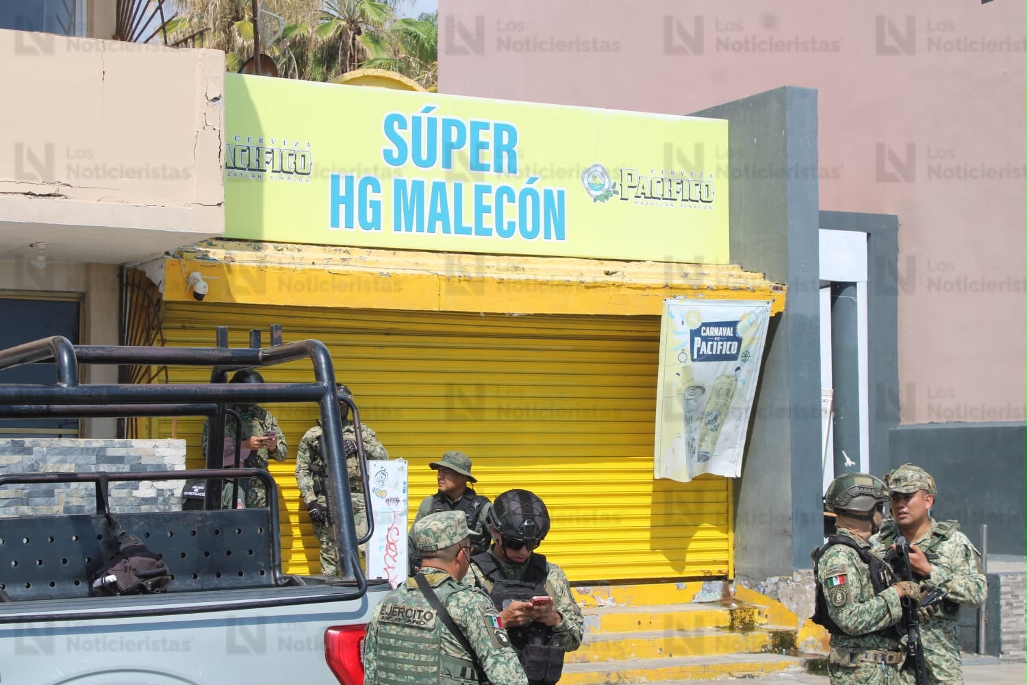 Ataque a balazos contra comercio de cerveza en plena avenida Del Mar moviliza a fuerzas de seguridad en Mazatlán