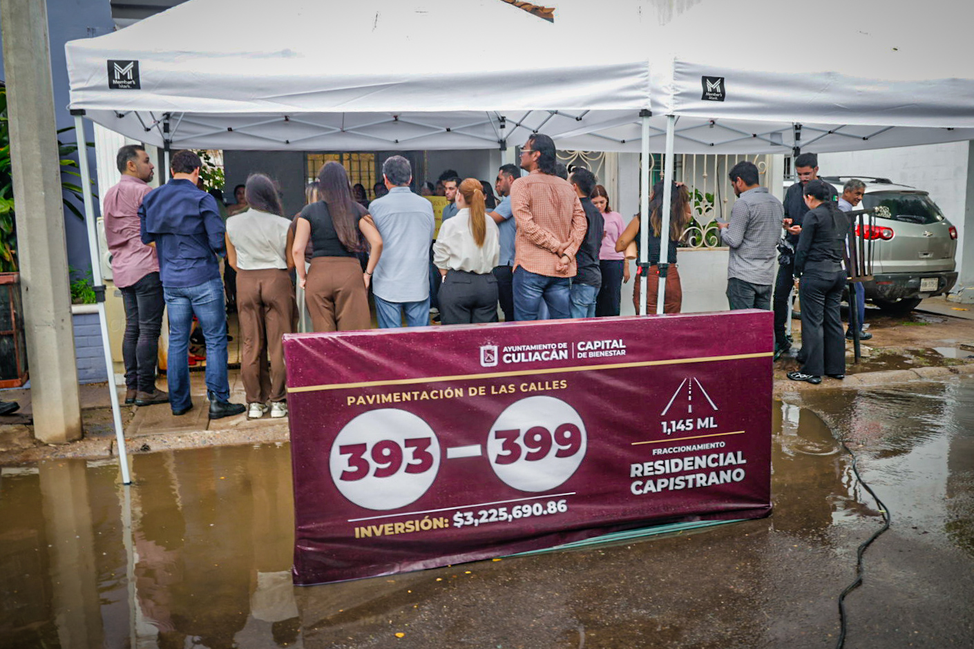 Ayto. de Culiacán entrega calles pavimentadas en la colonia Capistrano