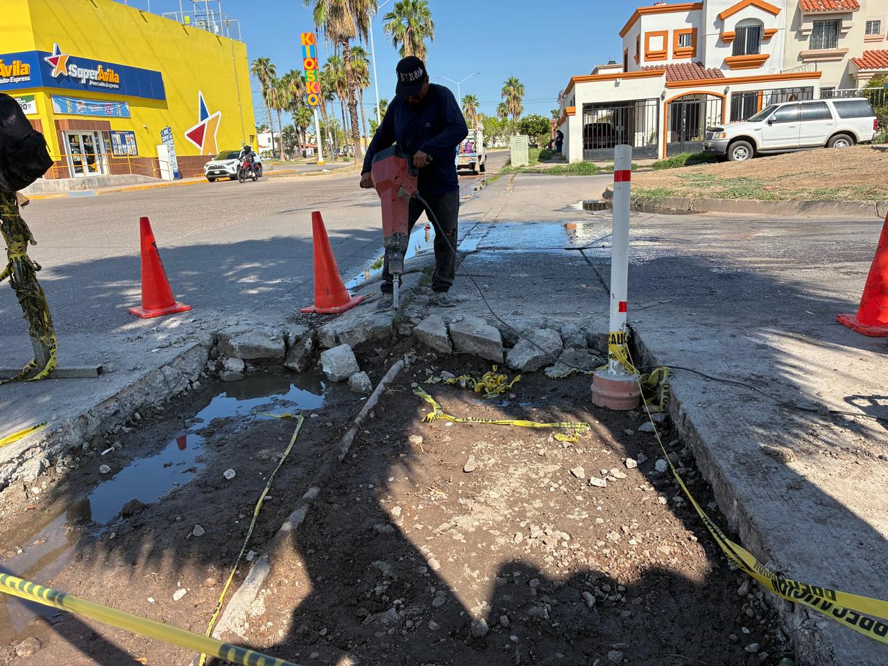 Programa de bacheo en Los Mochis, Sin.