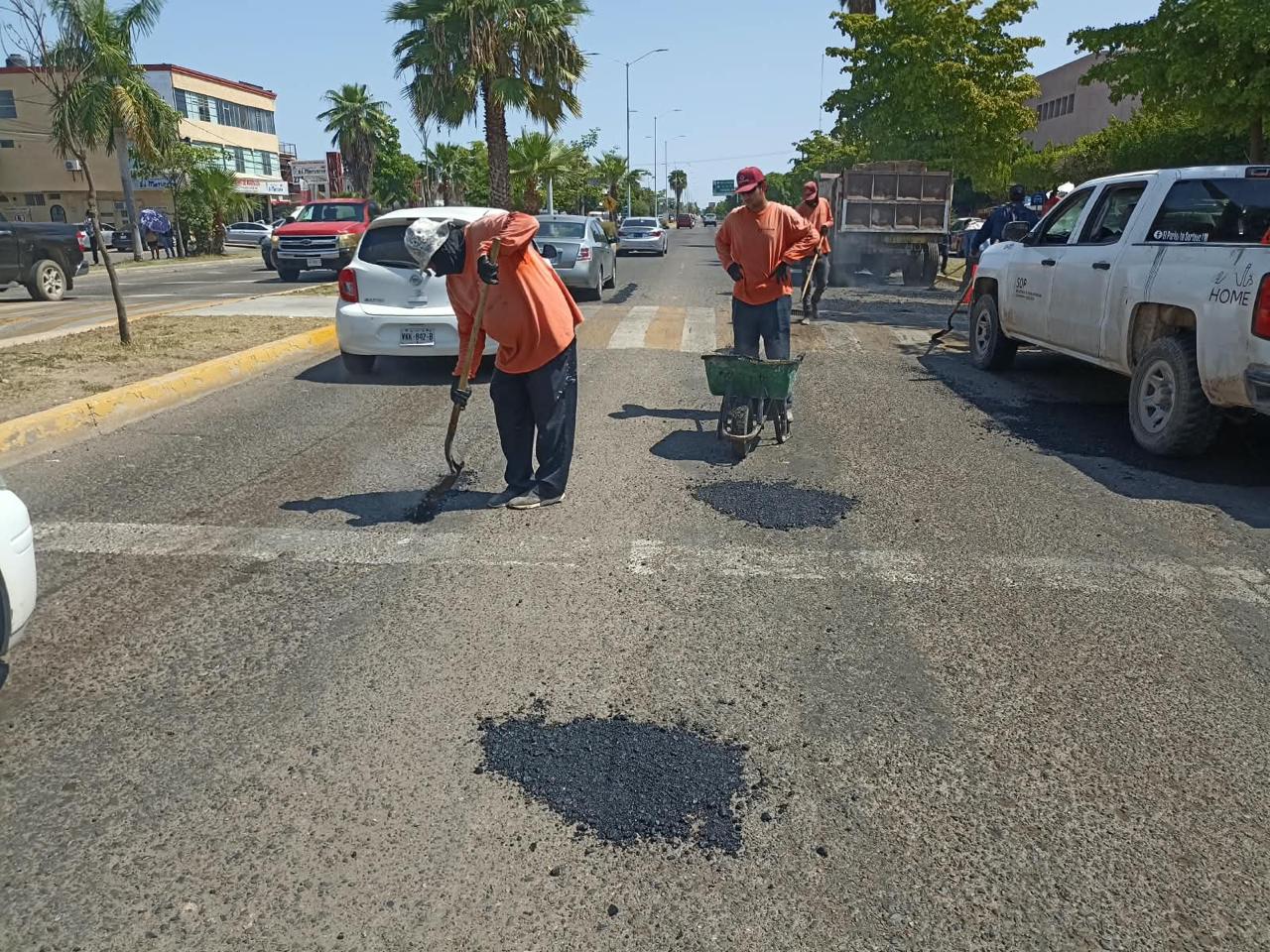 Programa de bacheo en Los Mochis, Sin.