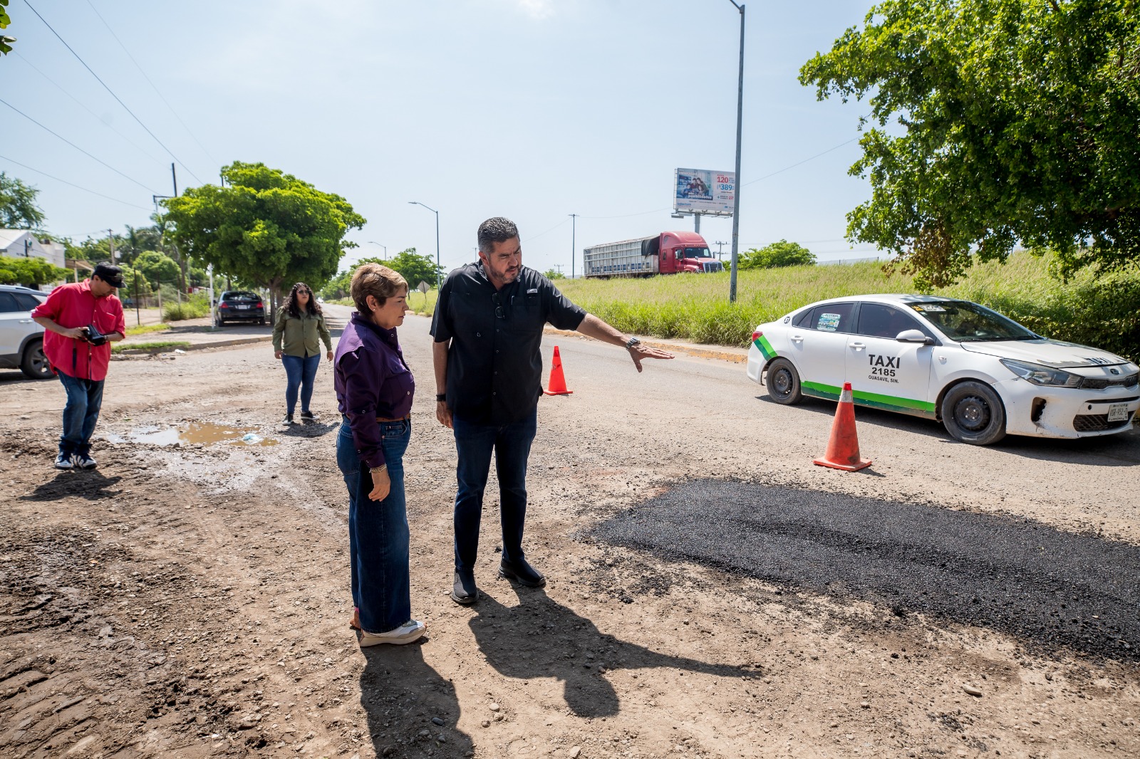 Bacheo en Guasave