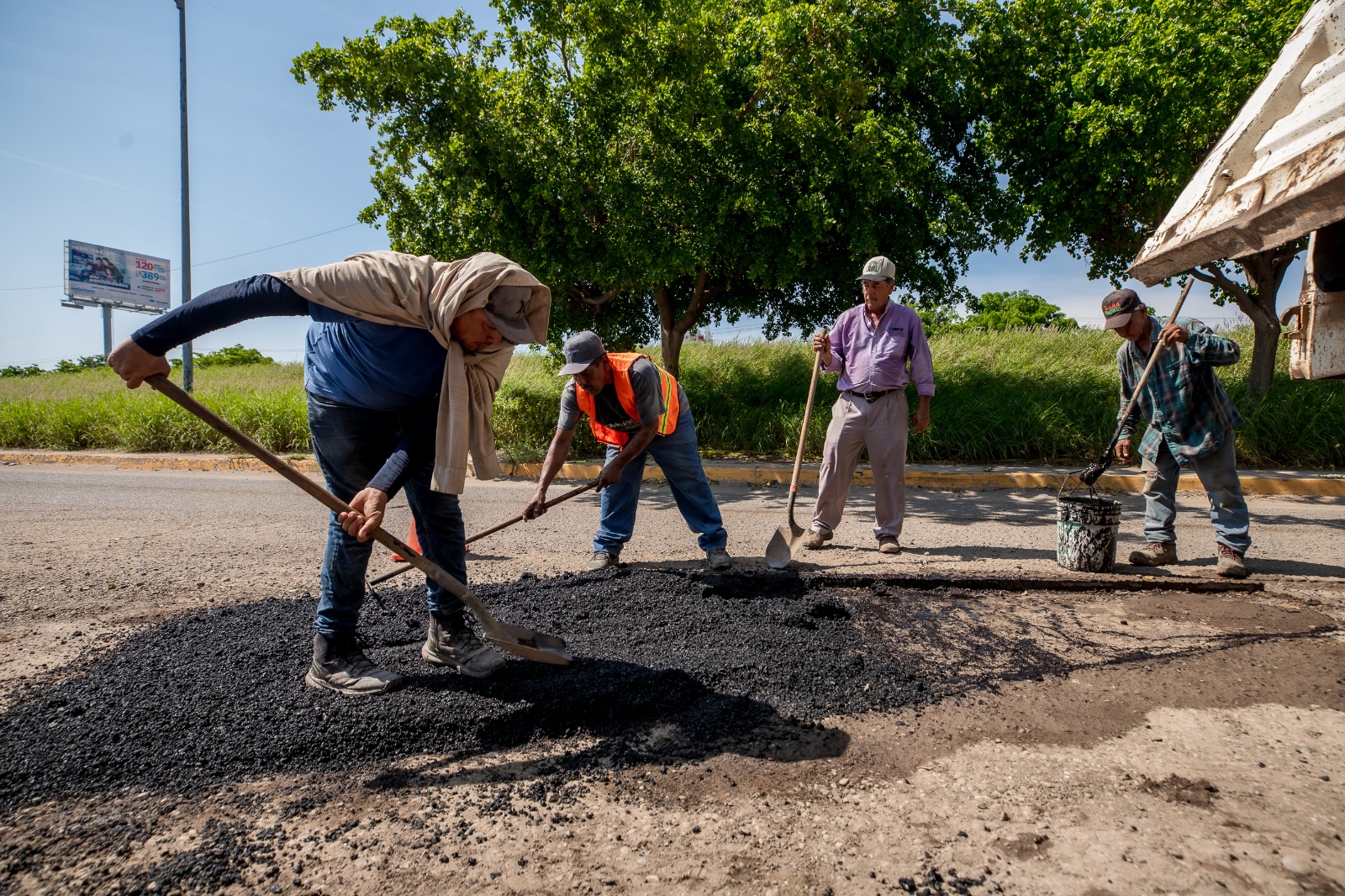 Bacheo en Guasave