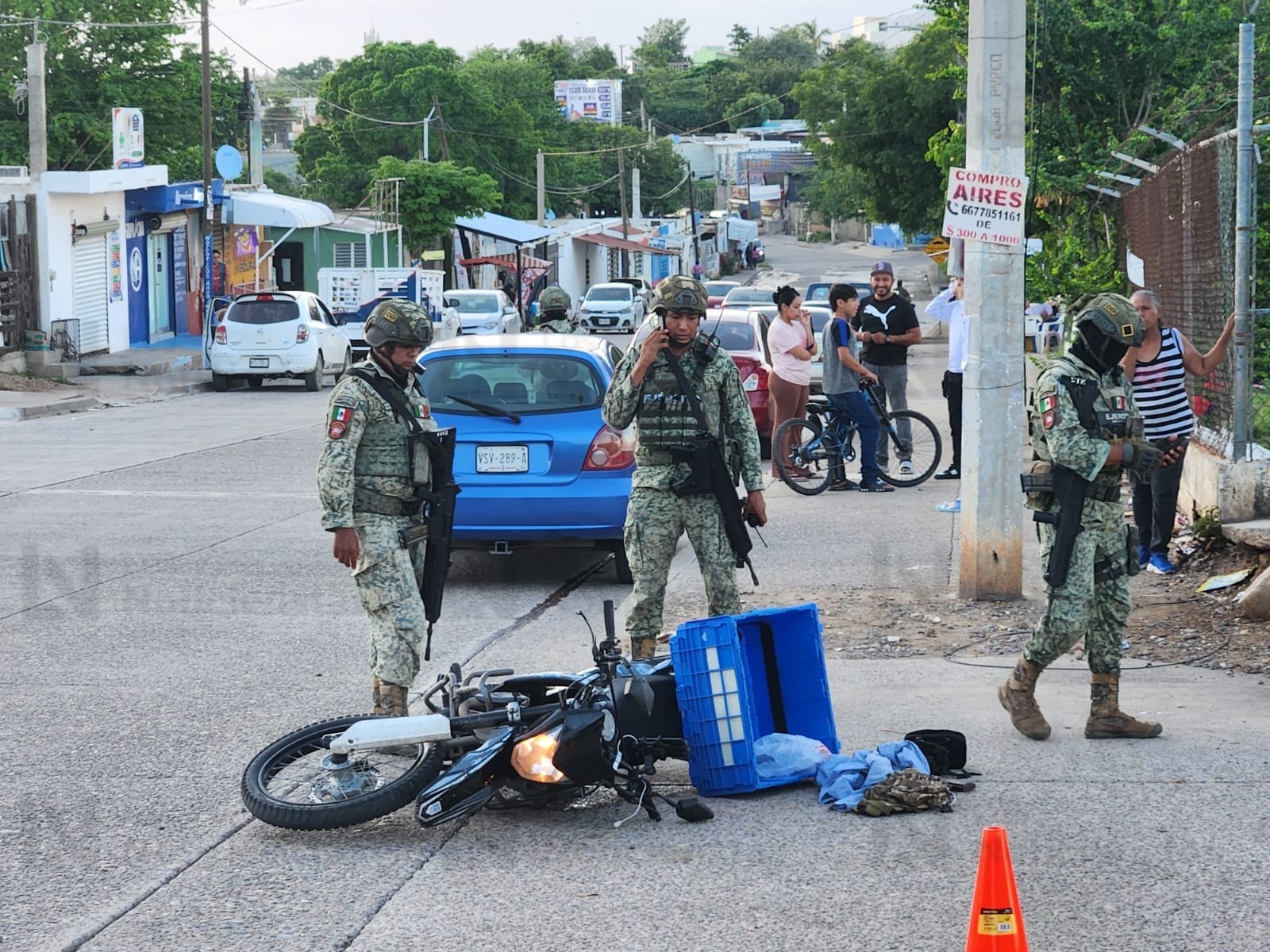 Balea vivienda y luego abandona moto para robar vehículo en Culiacán