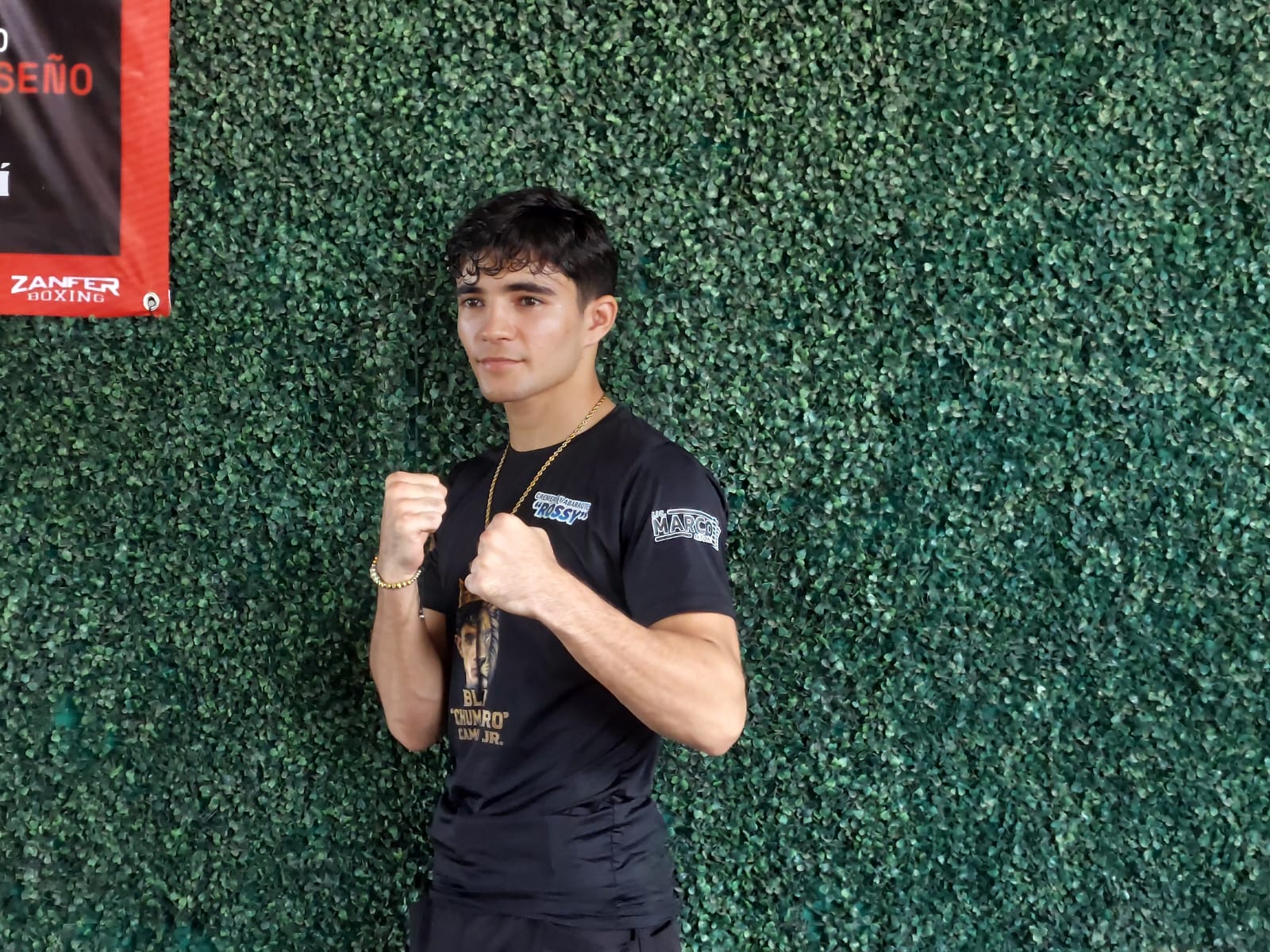 Conferencia de prensa de Blas Camacho, pugilista de Guamúchil
