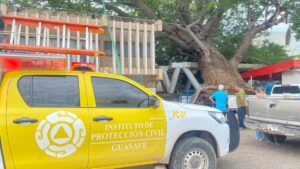 caida de arboles cortes de energia y cierre vial en guasave pc