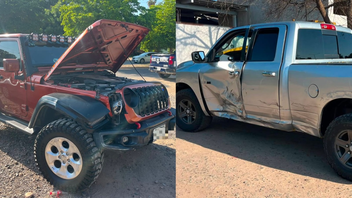Chocan conductores de camionetas en Guasave