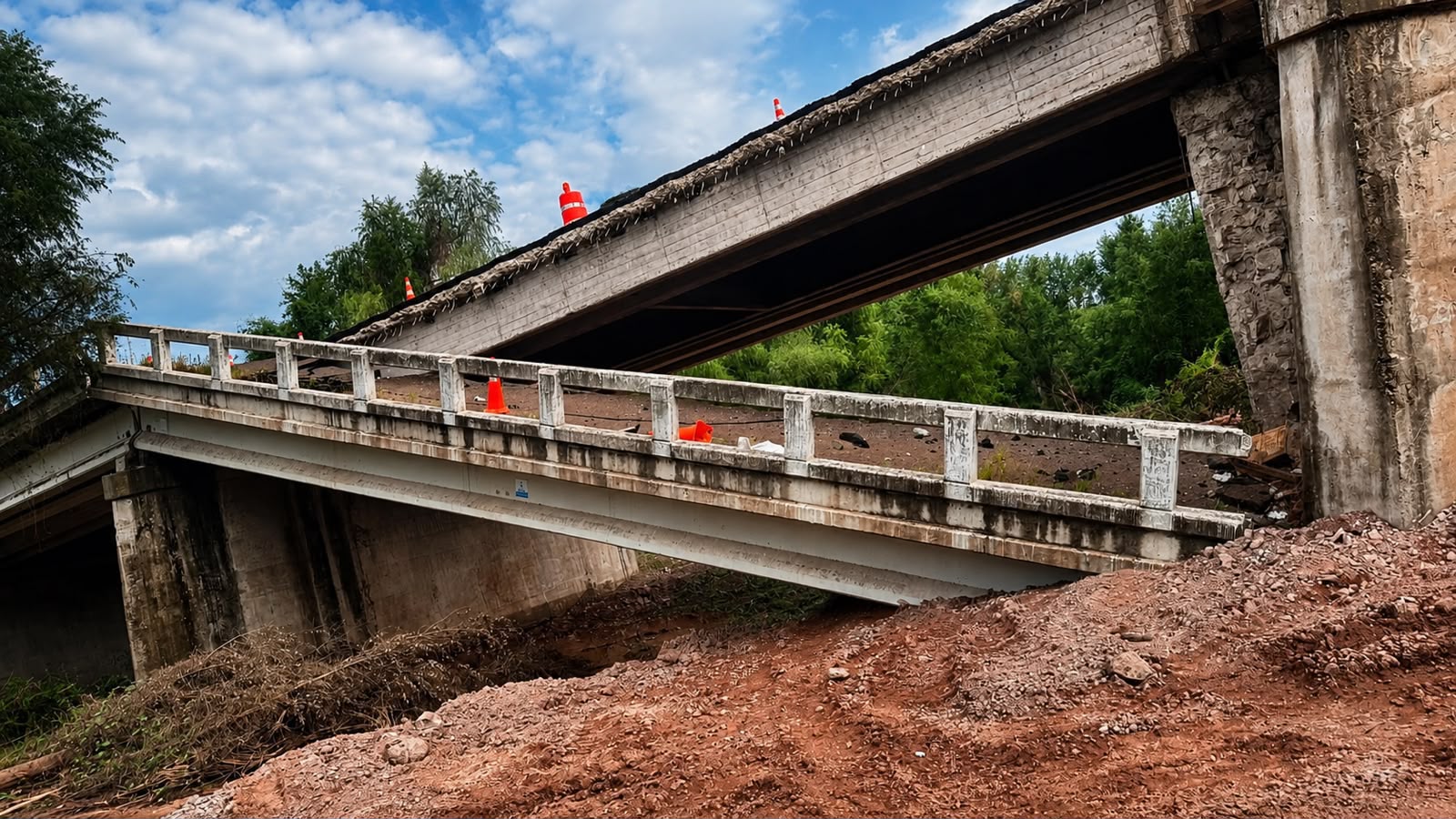 Colapso del puente Alemania en Mocorito