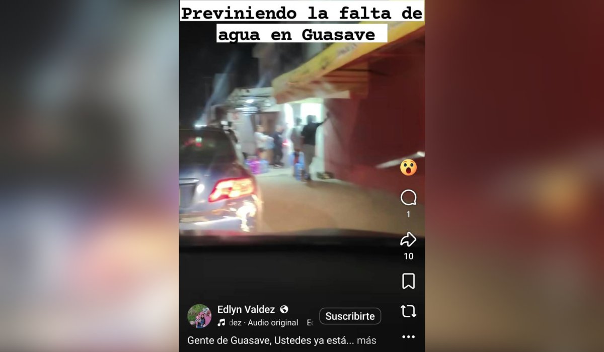 Compra de contenedores de agua tras suspensión del servicio en Guasave