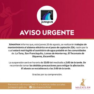 Comunicado de Jumapam