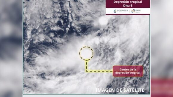 Se forma la depresión tropical Diez-E en el Pacífico; se prevé que alcance la categoría de tormenta