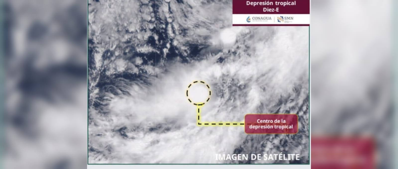 Se forma la depresión tropical Diez-E en el Pacífico