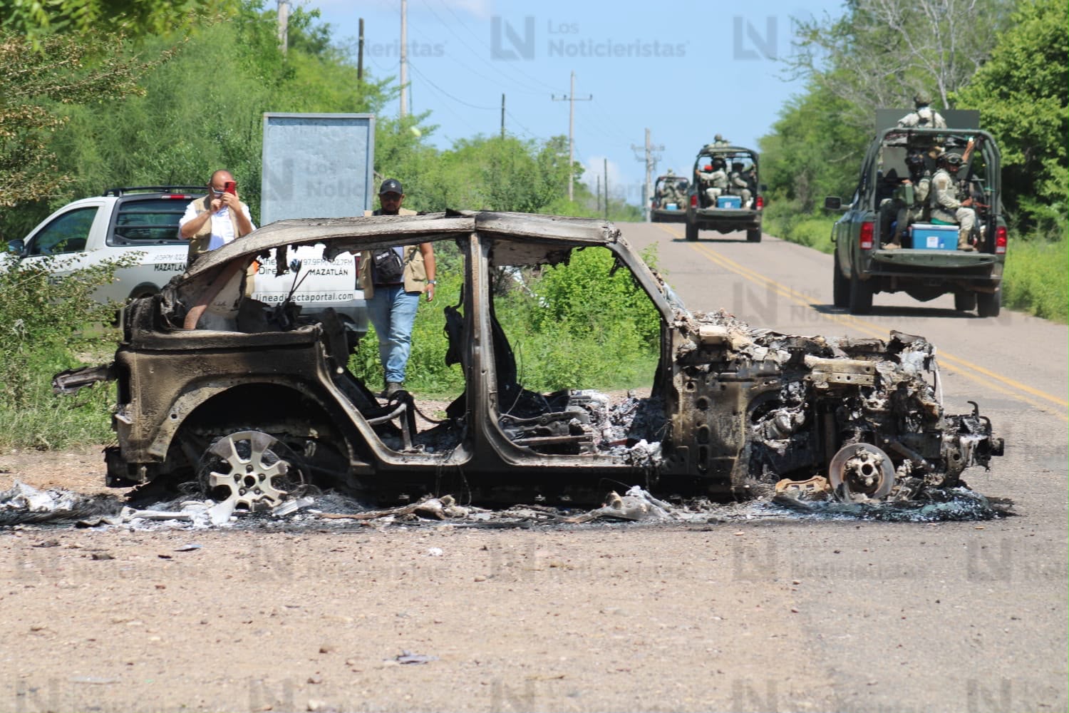 Reportan enfrentamiento y vehículo incendiado cerca de Cofradía
