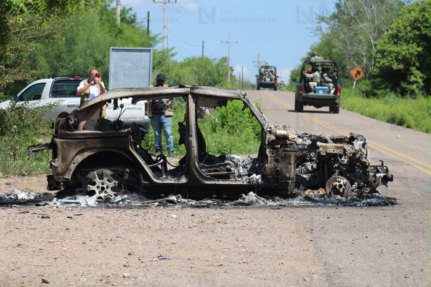 Reportan enfrentamiento y vehículo incendiado cerca de Cofradía