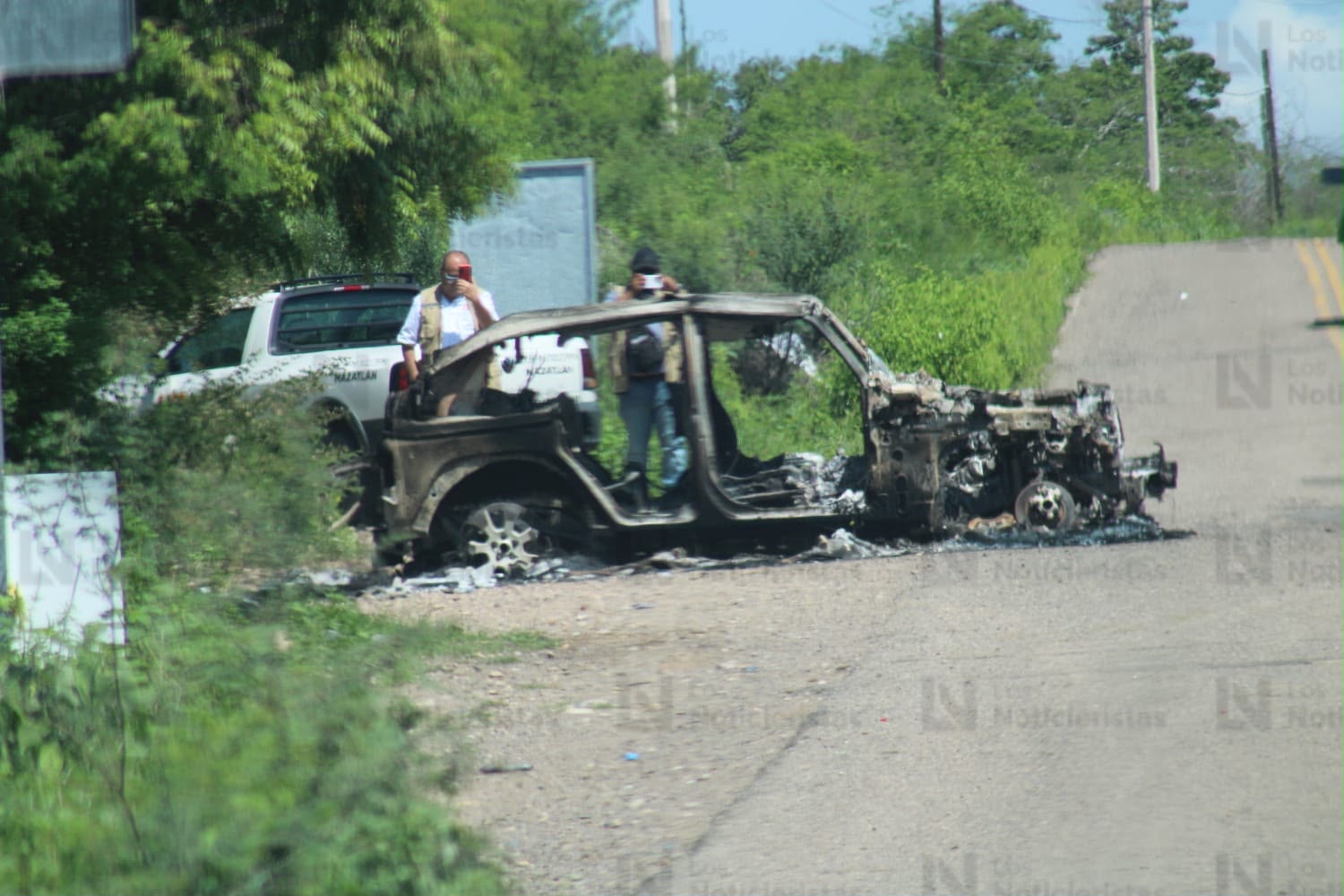 Reportan enfrentamiento y vehículo incendiado cerca de Cofradía