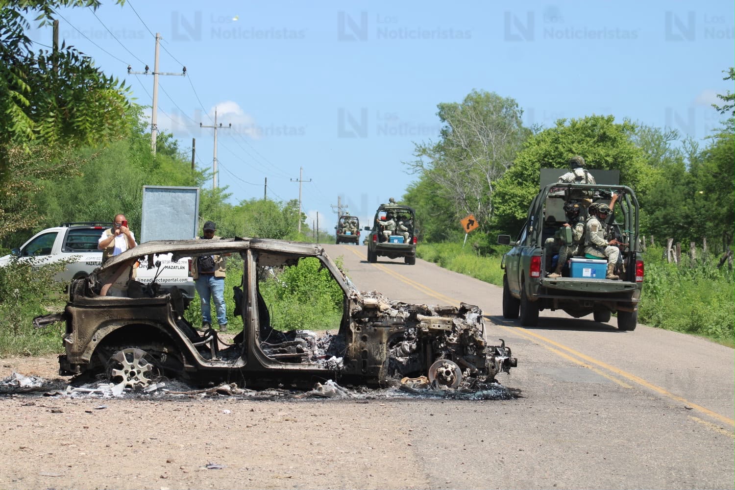 Reportan enfrentamiento y vehículo incendiado cerca de Cofradía