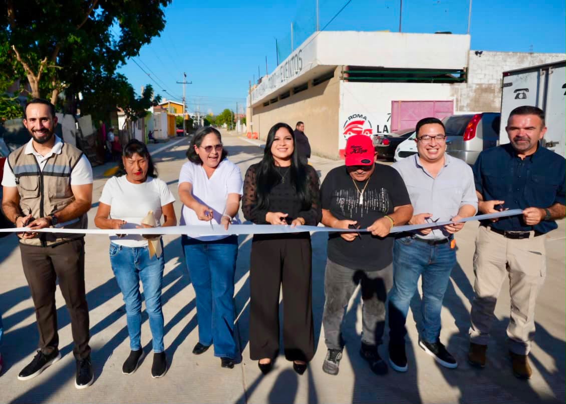 Entregan pavimentación en la Francisco Villa de Mazatlán
