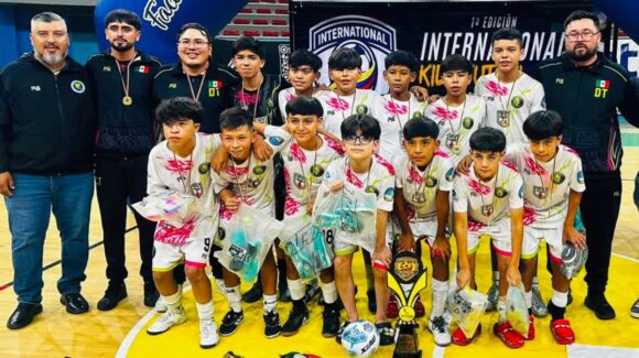 Tras temblor, se queda varado en Colombia, equipo de futbol infantil de Tijuana, campeón del Mundial de Clubes
