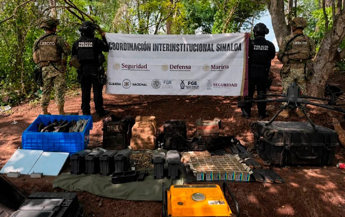 Localizan explosivos y armas de alto poder durante operativo de Concordia y Mazatlán