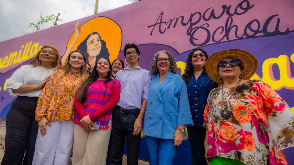 graciela dominguez destaca legado social de amparo ochoa durante inauguracion de mural grupo