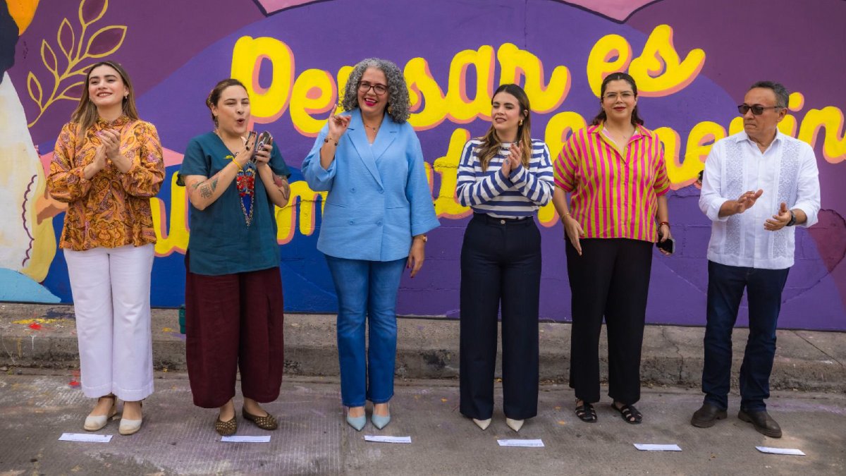 graciela dominguez destaca legado social de amparo ochoa durante inauguracion de mural saludo