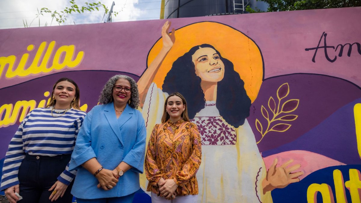 graciela dominguez destaca legado social de amparo ochoa durante inauguracion de mural