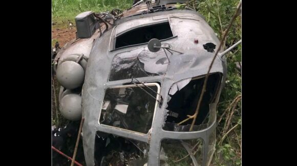 Desplome controlado: Helicóptero M-17 de la Marina realiza aterrizaje de emergencia en Jalisco
