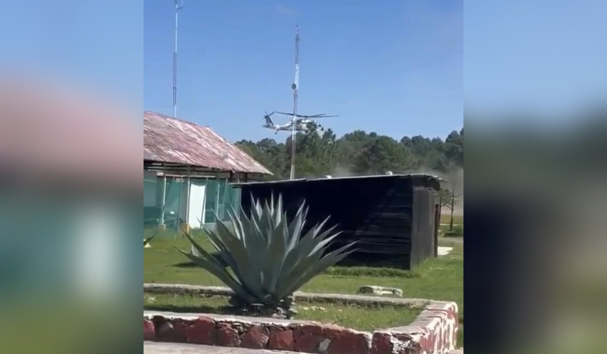 Helicóptero aterriza aterrizaje de emergencia en Durango