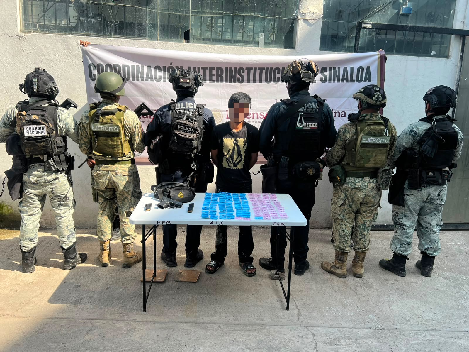Hombre detenido en Mazatlán, Sinaloa