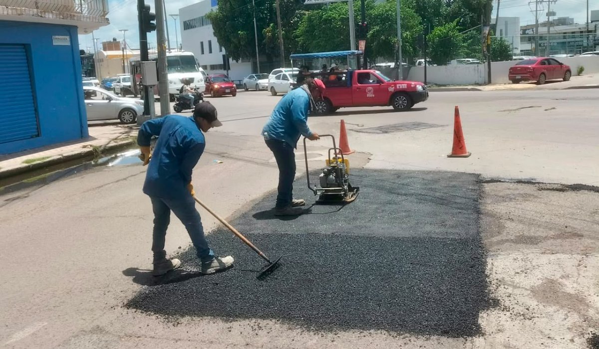 Jornada de bacheo en Mazatlán