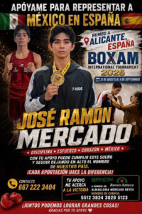 José Ramón Mercado pide apoyo para acudir a competencia mundial de box