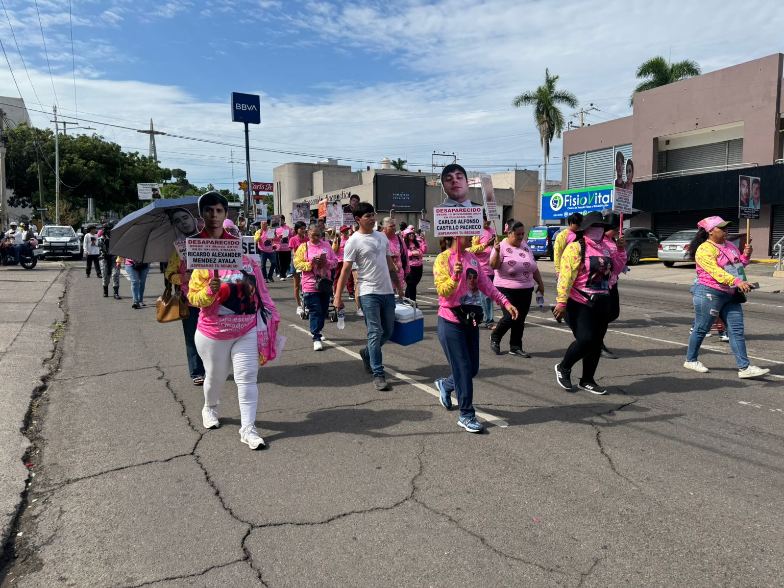 Colectivos de búsqueda en Culiacán marchan por el Día Internacional de las Víctimas de Desaparición Forzada