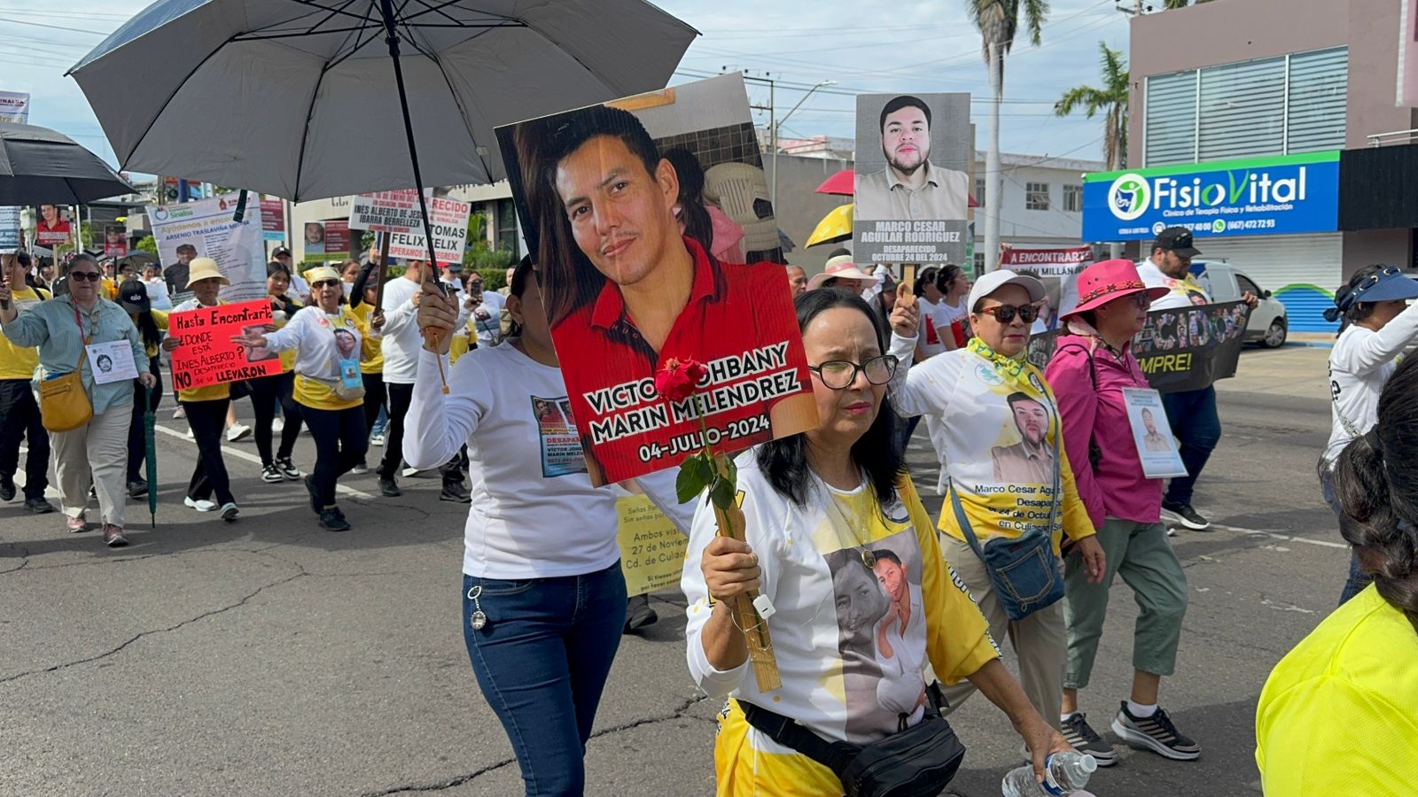 Colectivos de búsqueda en Culiacán marchan por el Día Internacional de las Víctimas de Desaparición Forzada