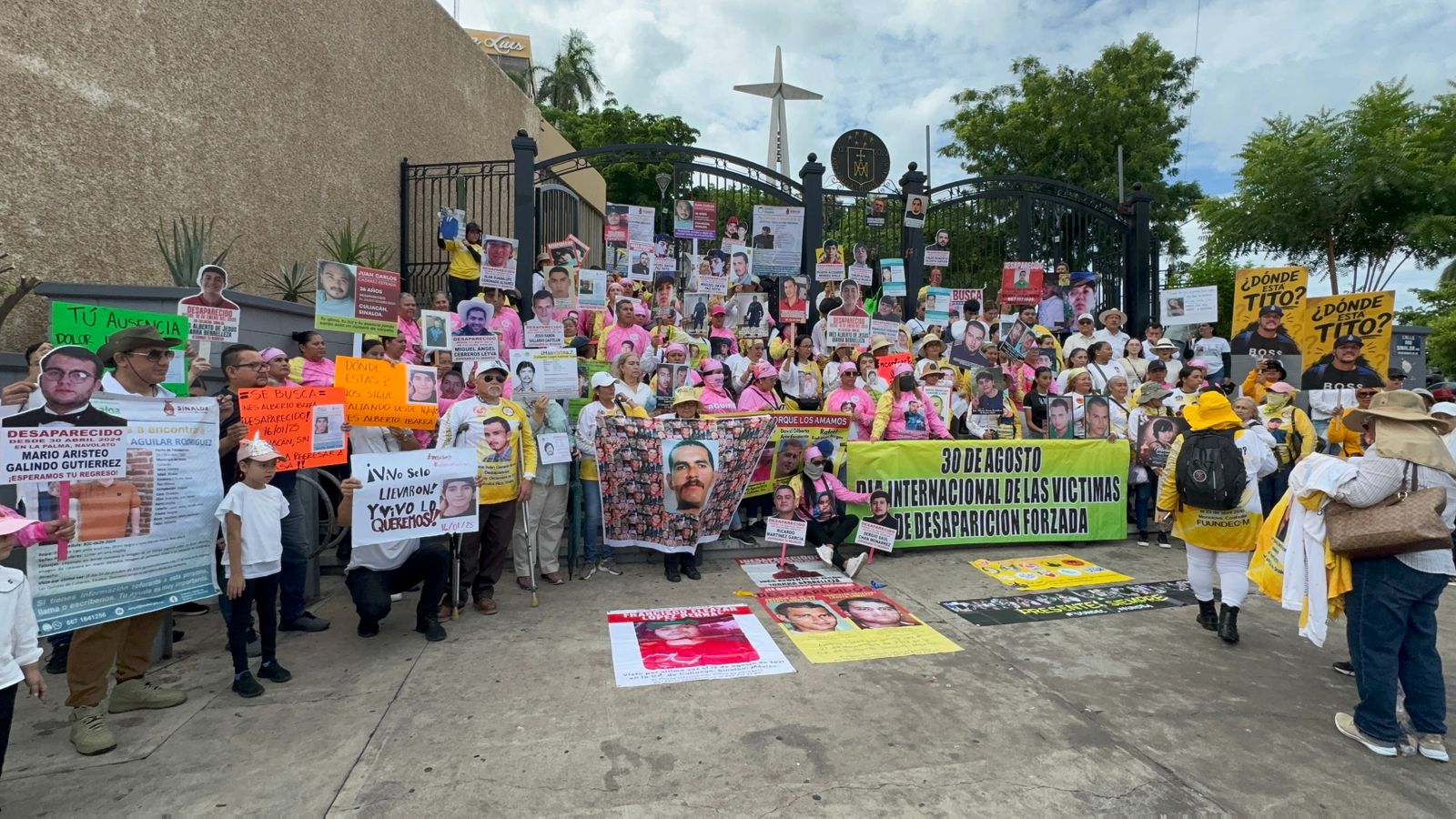 Colectivos de búsqueda en Culiacán marchan por el Día Internacional de las Víctimas de Desaparición Forzada