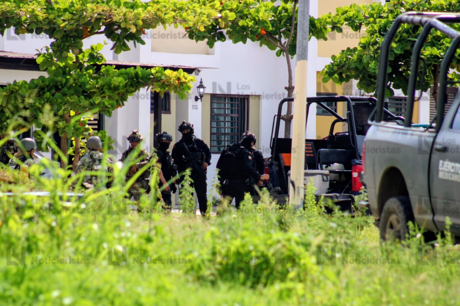 Fuerte despliegue de seguridad en fraccionamiento Portomolino en Mazatlán