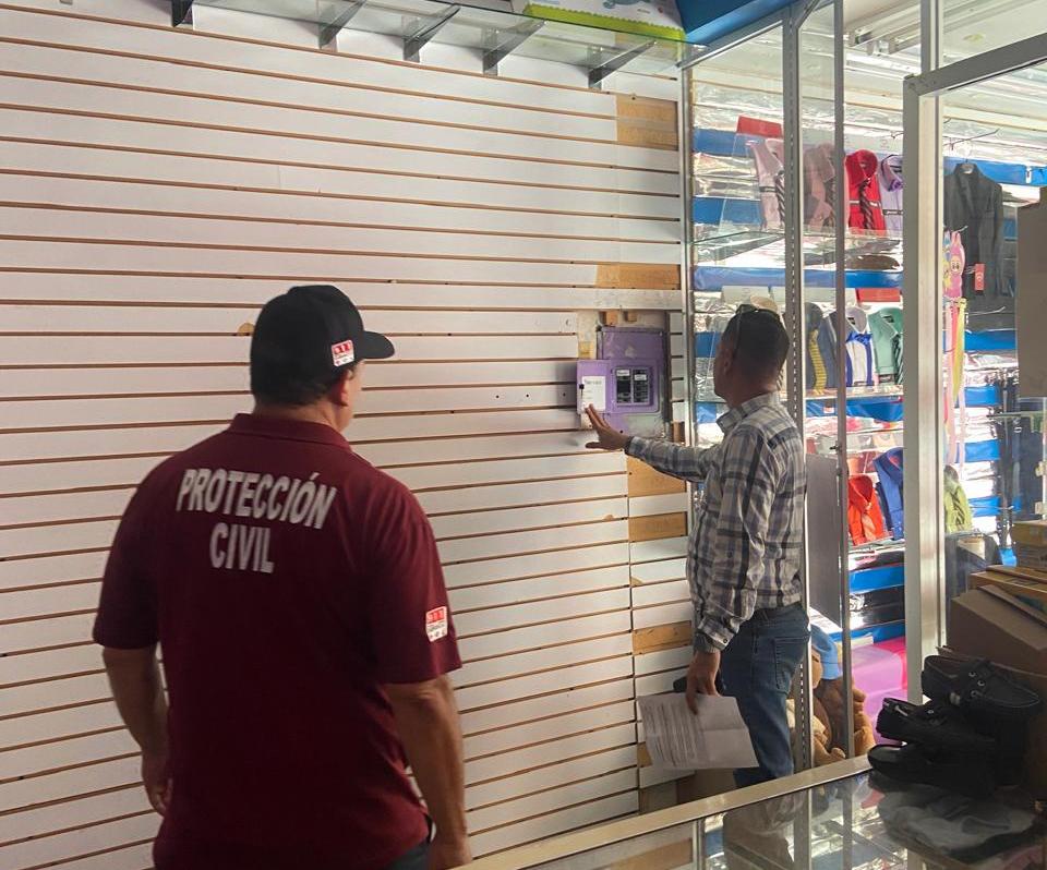 PC Ahome realiza inspección de la Plaza Fiesta Las Palmas en Los Mochis