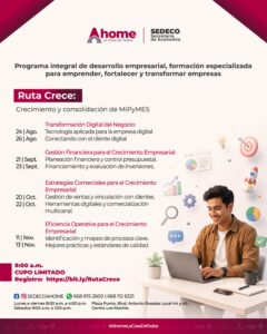 Sedeco en Ahome capacitará a emprendedores y empresarios
