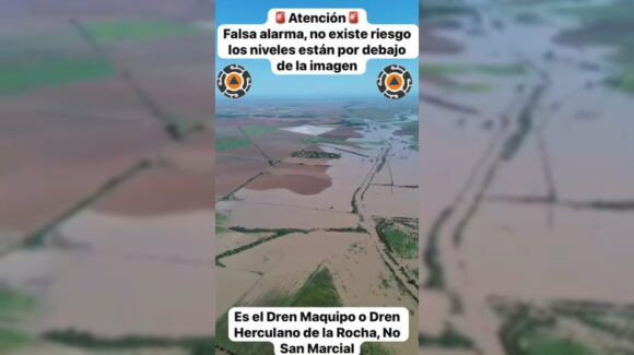 Aclaran que inundación en Herculano de la Rocha, Guasave, Sinaloa, no fue provocada por el arroyo de Cuatro Vientos