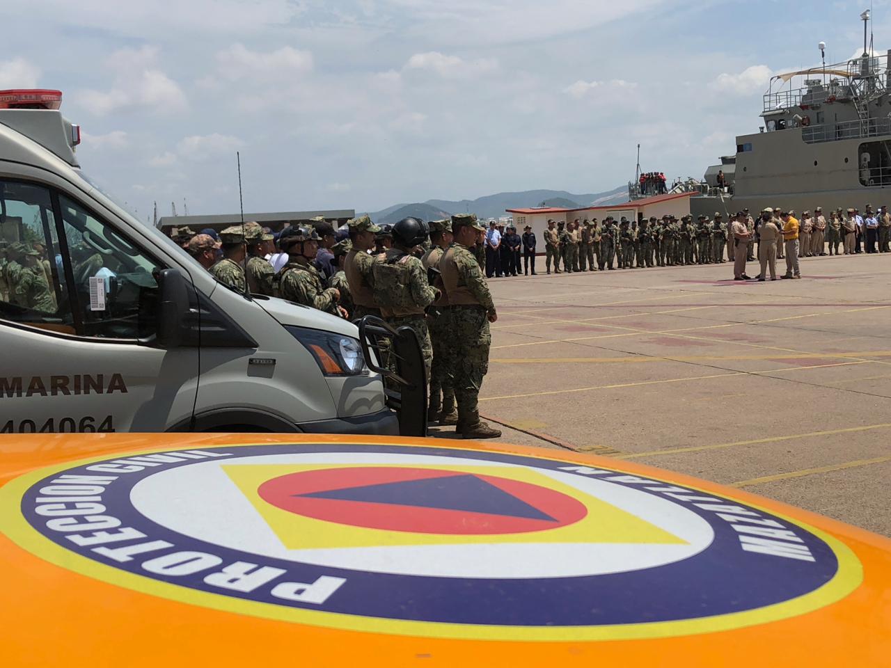 Mazatlán activa protocolo ante tsunami con 326 elementos navales