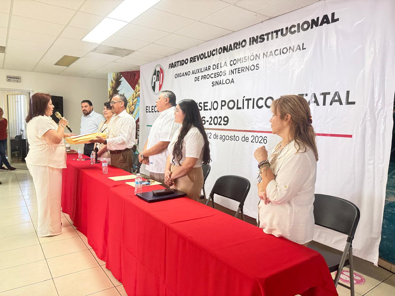 Jornada de registro de planillas para el Consejo Político Estatal del PRI Sinaloa 2026-29