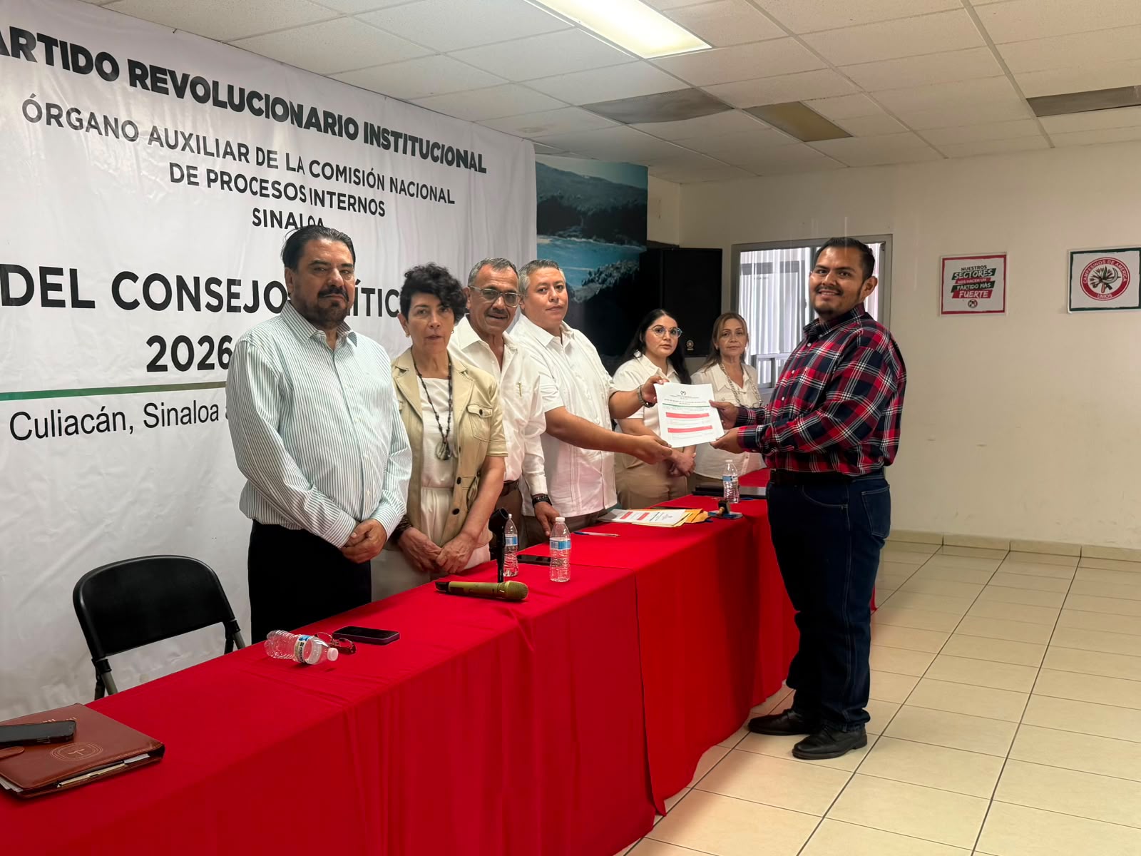 Jornada de registro de planillas para el Consejo Político Estatal del PRI Sinaloa 2026-29