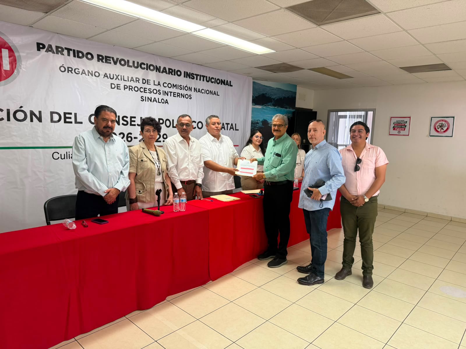 Jornada de registro de planillas para el Consejo Político Estatal del PRI Sinaloa 2026-29