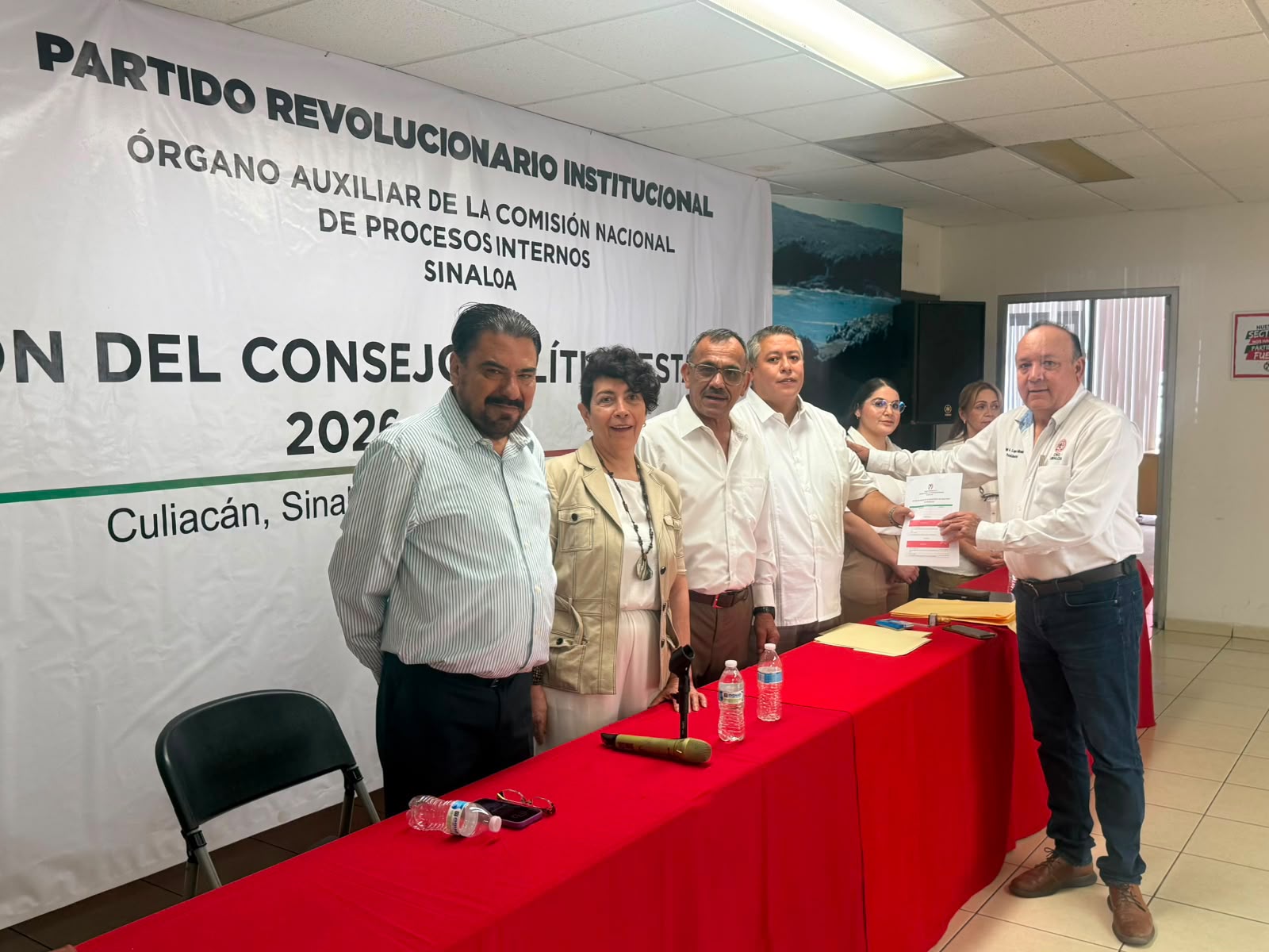 Jornada de registro de planillas para el Consejo Político Estatal del PRI Sinaloa 2026-29