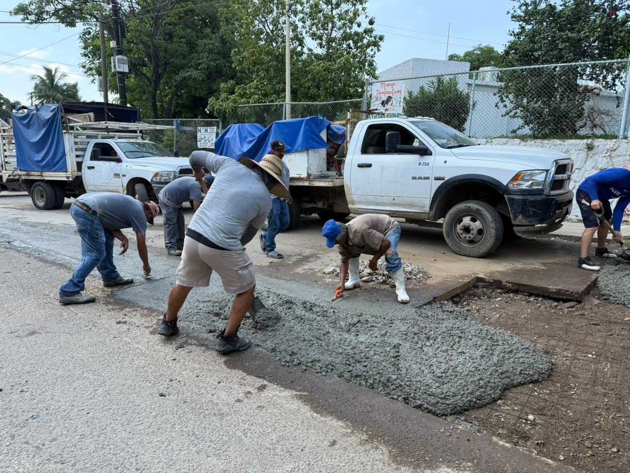 Reposición de pavimento hidráulico en Mazatlán