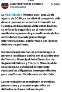 Publicación de SSPSinaloa