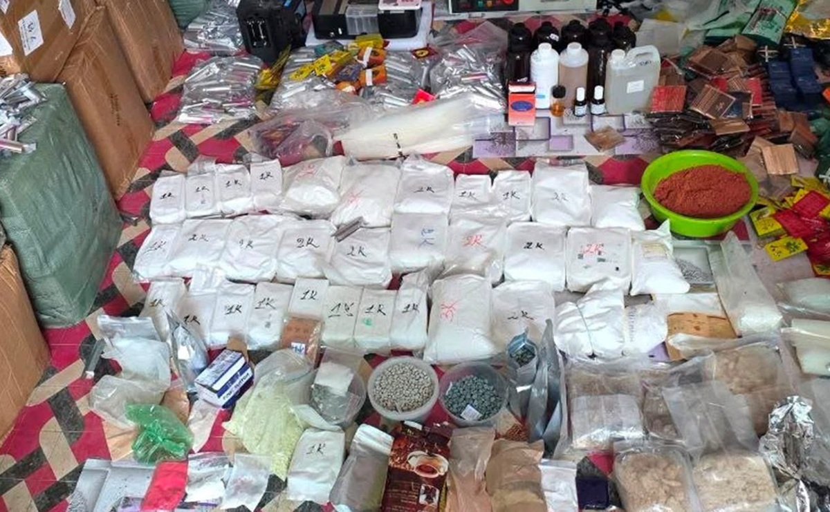 Sustancias encontradas de red criminal desmantelada en Camboya ligada al Cártel de Sinaloa
